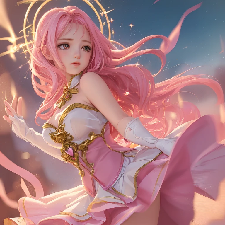 head to thigh, close up, blow off , closed eyes, perfect anatomy, white panty, pink clothes, sailormoon, sad, :o, moaning, bleed, dirty, torn clothes, detailed background