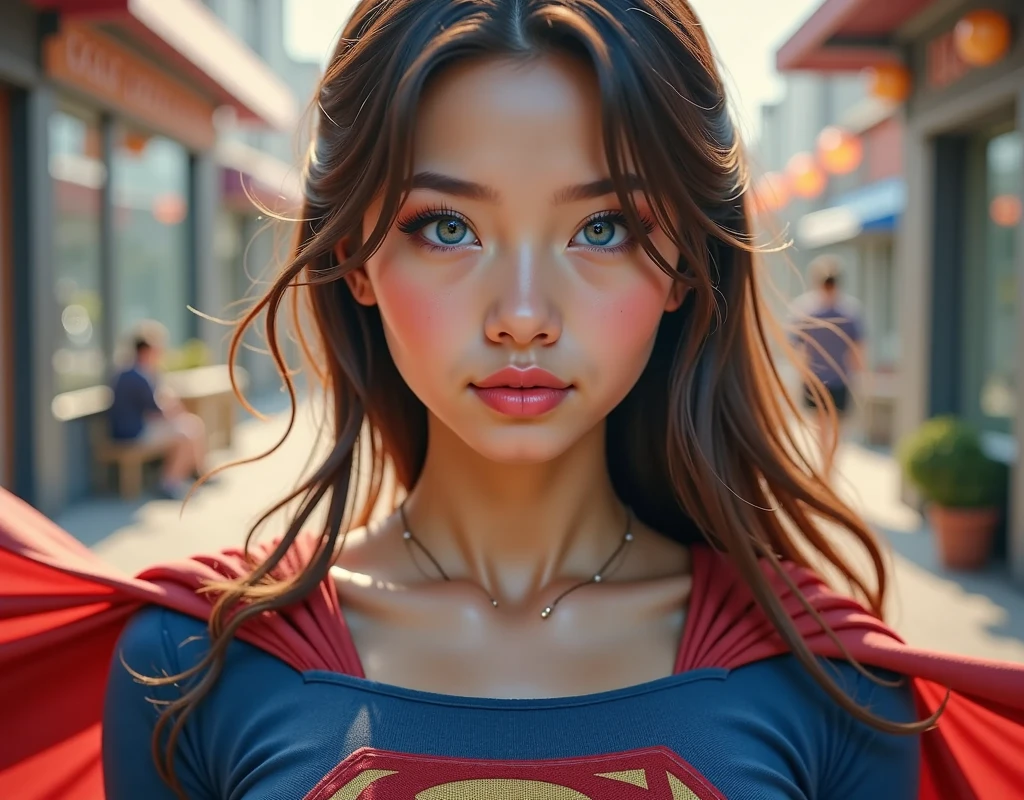 Uma mulher com uma fantasia de Superman posando para uma foto, Wojtek FUS, Ross Tran 8 K, Ross Tran e Artgerm, Supergirl, Por Ruan Jia e Stanley Artgerm, Modelo IG | Artgerm, trending artgerm, Artgerm extremamente detalhado, Artgerm e Atey Ghailan, por stanley Artgerm