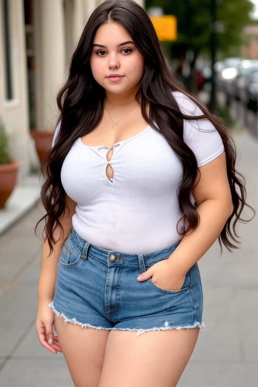 A beautiful and hot almost chubby mature woman.who is wearing a patterned short dress and is and standing in the park. A smiling face、sexy woman、A radiant smile、adorable、race、Frills、Colorful design、Full-length mirror、An inviting gaze、Gorgeous long and beautiful hairstyle、variation Hairstyle、Open neck blouse、Flower Garden、Sparkling、Elegant Princess