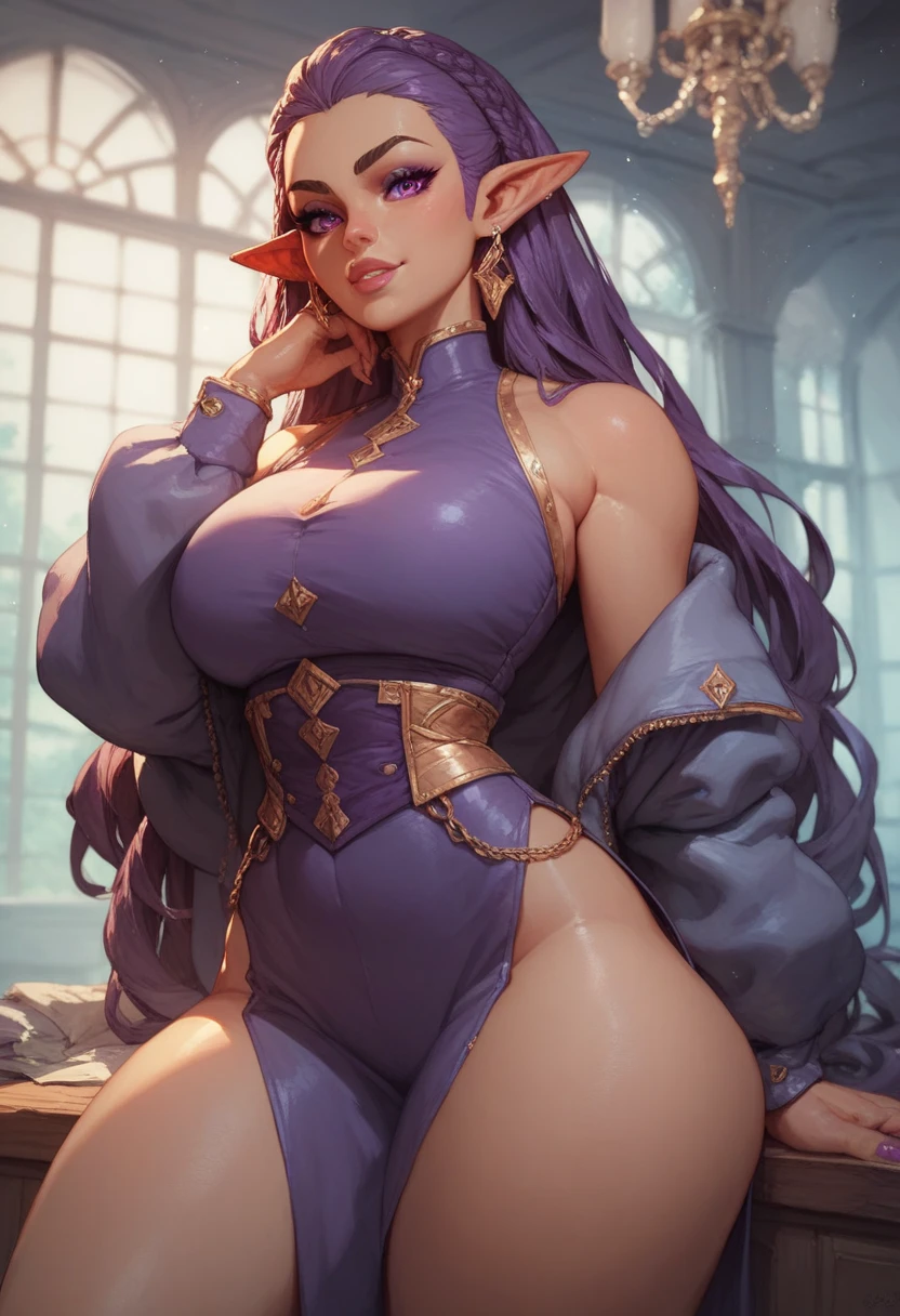 Cornethata_that_Britannia, One girl, Huge_chest, Large scale_chest, purple_eye, (thatpstick:.98), (compensate:.8), Doll Suit, Are standing_in_intention, Salute, full_body_shot, chic, thick_Thighs、High leg leotard、Crotch bite、Bare breasts、Well defined nipples、Nipples are visible、Puffy nipples、Luxurious cloak,Wet crotch、Glare、Very angry face、((tears:1))