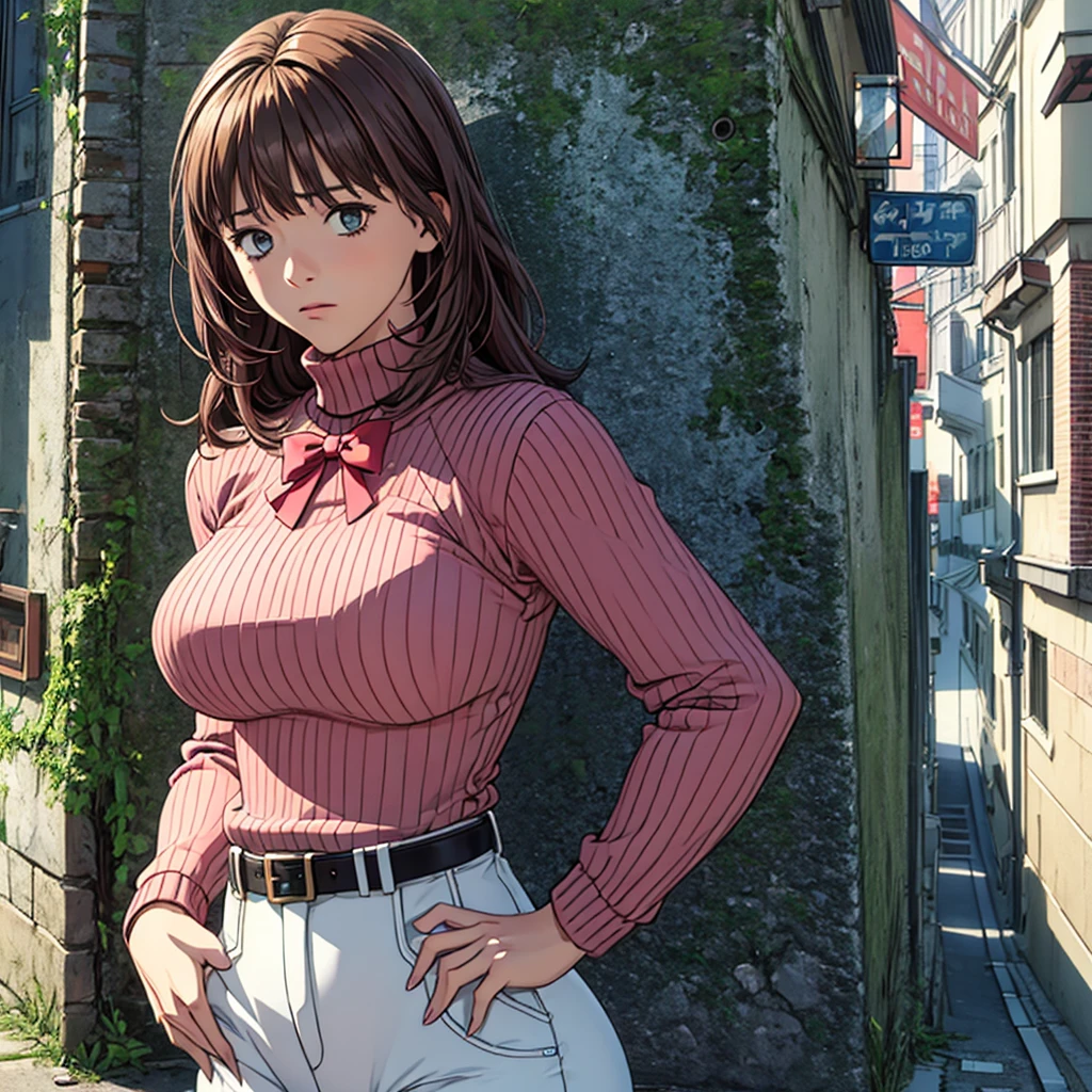 (masterpiece:1.3, highest quality), ultra high resolution, ultra be familiar with, (realistic, photorealistic:1.4), beautiful illustrations, perfect lighting, colorful, Depth of the bounds written,
looking at the viewer, 1 girl, alone, Female college student, (big breasts:0.8, big ass, seductive thighs, skin dents),
(short hair:1.5, bob cut:1.2, light pink hair), flowing bangs, (Chocolate color) eye, big eye, shiny skin, thin, (small),
beautiful hair, beautiful face, extremely be familiar with face, beautiful be familiar with eye, beautiful clavicle, beautiful body, beautiful breasts, beautiful thighs, beautiful feet, beautiful fingers,
(be familiar with cloth texture, (light brown) long sleeve v neck sweater, closed shirt, white collared shirt, denim pants),
(beautiful scenery), evening, (be familiar with, In the supermarket, Super fresh fish corner), Are standing, (Smile, 口を開けてsmall),