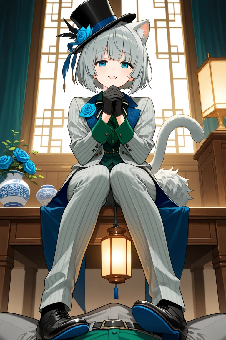 ((best quality)), ((highly detailed)), masterpiece, ((official art)), (detailed eyes, deep eyes), (1girl), ((abdomen focus)), Perspective control, (lactation through clothes), ((unitard, wide sleeves,nontraditional miko, ofuda)), gardevoir, game freak, nintendo, pokemon, pokemon \(game\), bangs, colored skin, large breasts, gen 3 pokemon, black dress, blue hair, blue skin, orange eyes, hair over one eye, multicolored skin, pokemon \(creature\), short hair, two-tone skin, white skin, (at a church)