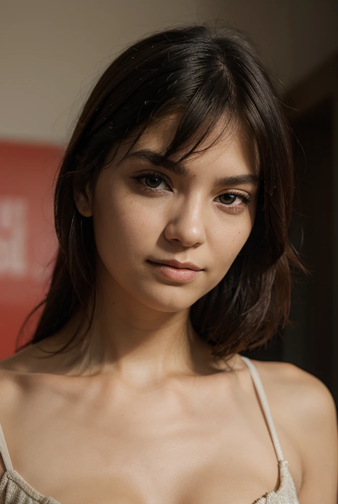 Best quality, masterpiece, ultra high res, (photorealistic:1.4), raw photo, 1girl, offshoulder, in the dark, deep shadow, low key, cold light