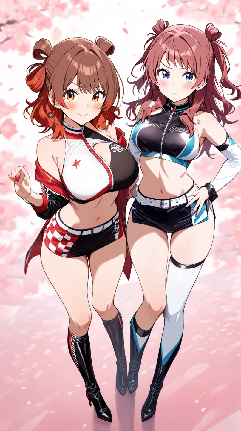 masterpiece, best quality, nsfw,{{{cat ear}}},{{{cute girls}},slip,{{cheerleading}},dancing,{{{{{2girls}}}}},sparkling anime eyes,{{{{{}}}}},{{{{child}}}},track and field,{happy smile},short hair,{{{{{cheerleader}}}}},{{{{{micro mini skirt}}}}},{{{{no panties}}}},{{{{breast milk}}}},small build,{{under boob}},{side boob},{{{thighhighs}}},ribbon trim,choker,big ribbon,hair ribbon,hairclip,