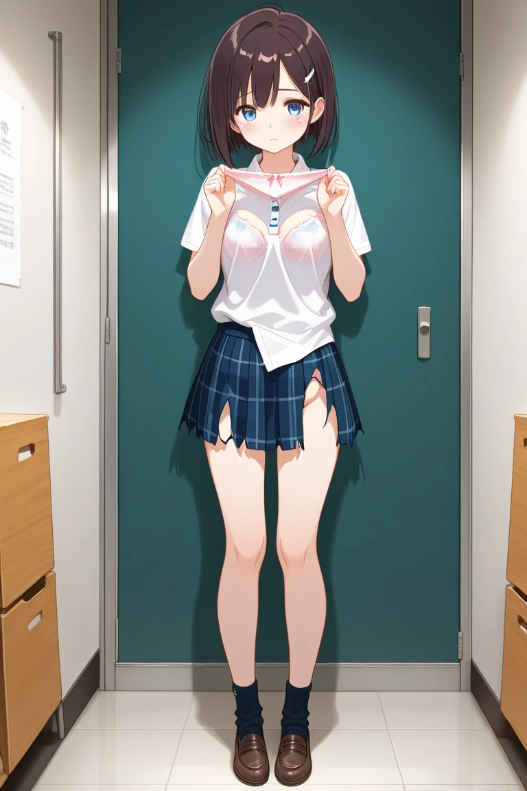 a cute classmate without clothes in naked class shows her butt while looking at the board completely naked, Super beautiful