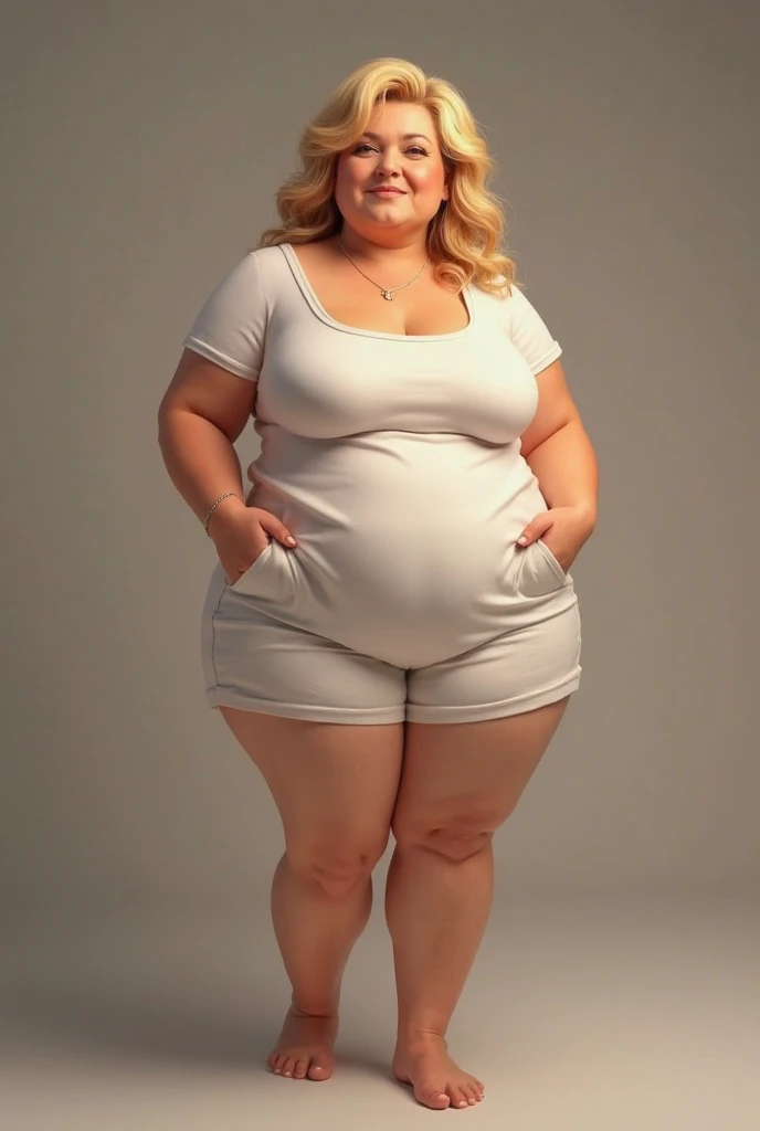 1girl, solo, natural skin, realistic skin, ((ugly:1.4)), Caucasian ashy blond, long straight hair, (Finnish woman), (Finnish ordinary woman), ((30-year-old woman, body of 30-year-old Finnish woman, 30-year-old Finnish features)), ((Finnish deep blue-eyes)), (Finnish round face, small round nose), (((fat, chubby))), (full body shot), she is Eeva Kivinen, a 30-year-old Finnish woman living in the heart of Helsinki