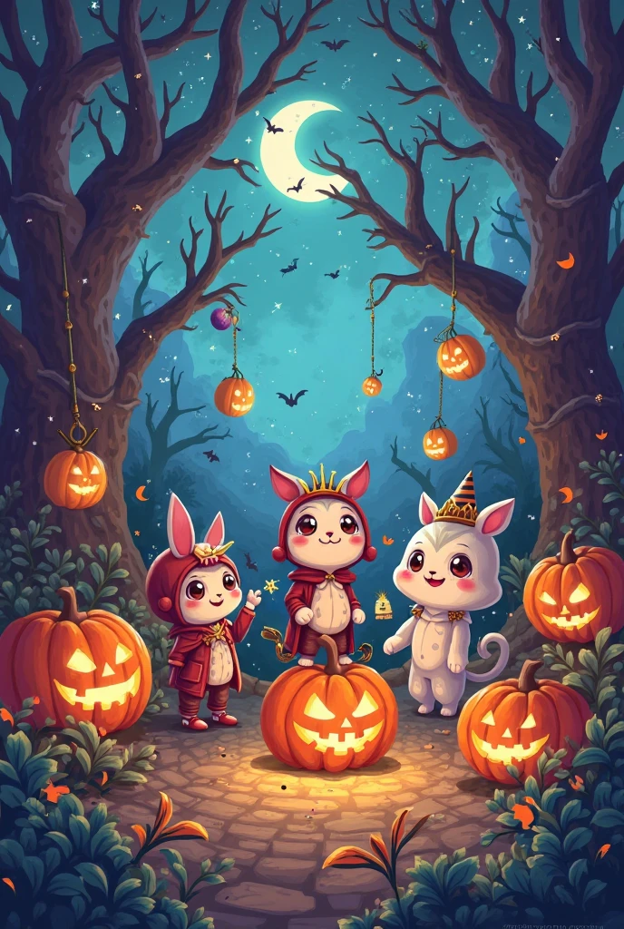 Pugs in Halloween costumes。They look so cute having fun dressed up as witches and pumpkins.。