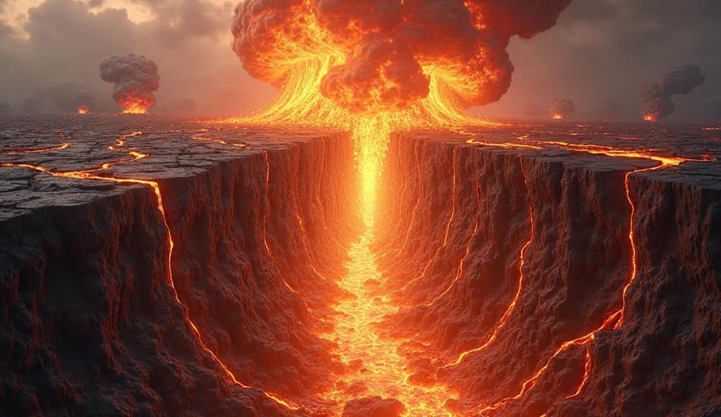 methane gas explosion in a coal mine, 8k