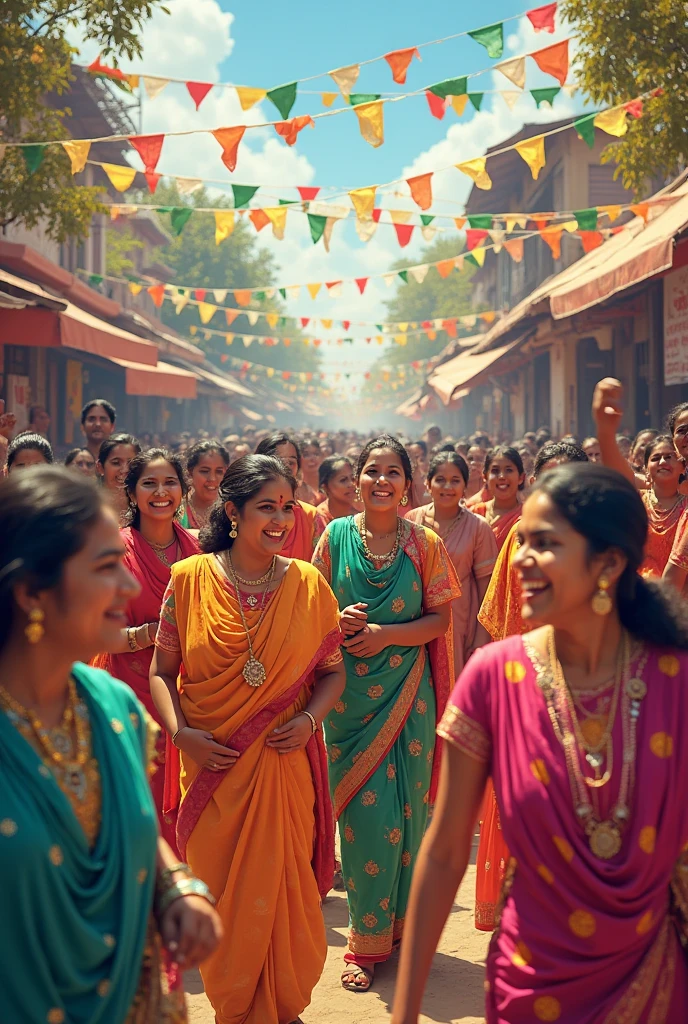 Indian Chubby women birthday celebration 