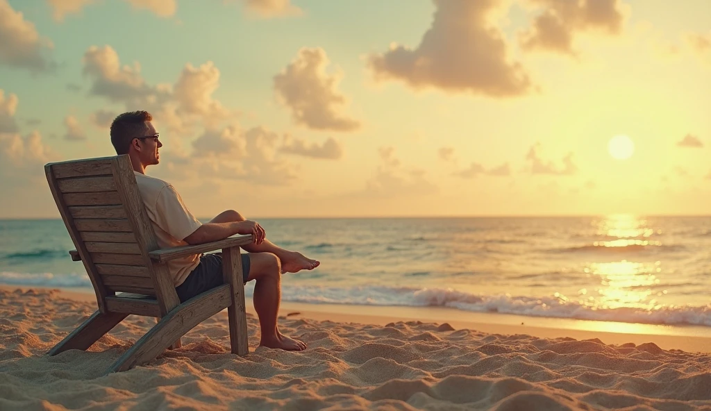 there is a man sitting on a bench under a palm tree, beach sunset background, tropical atmosphere, tropical background, palm trees on the beach, tropical beach paradise, which shows a beach at sunset, palm leaves on the beach, palm trees in the background, tropical beach, beach background, background is heavenly, summer setting, long beach background, at a tropical beach