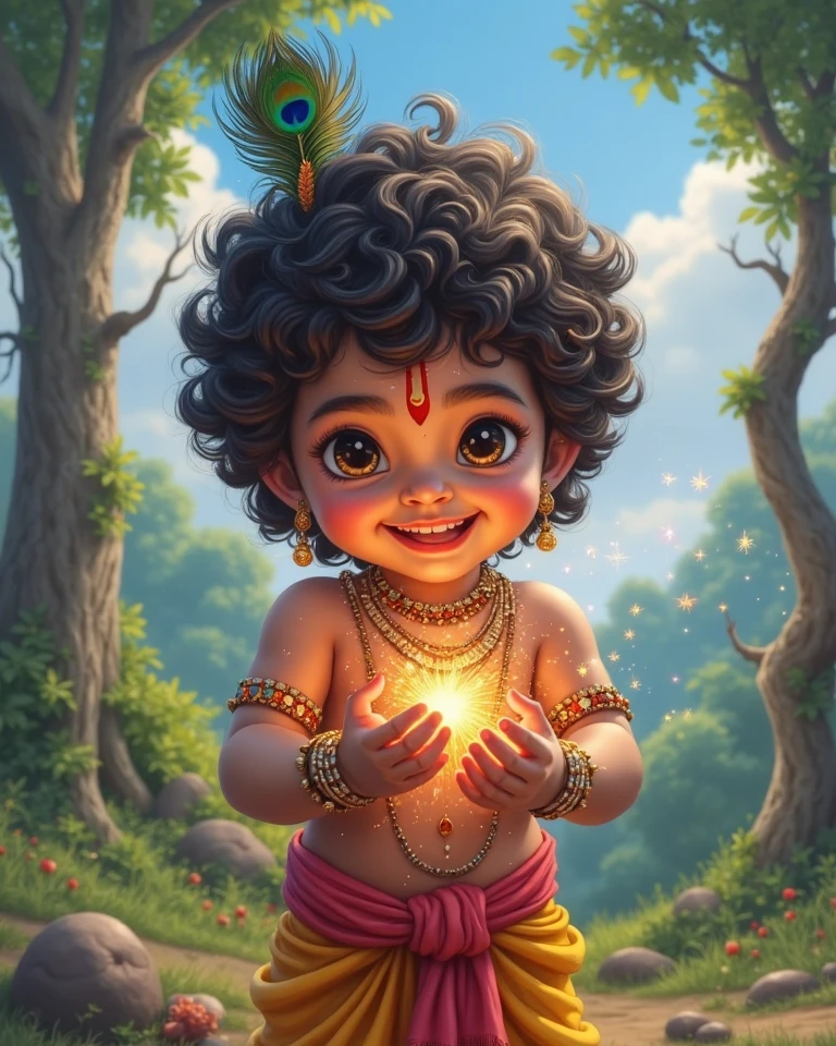 Laddu gopal, with makhan