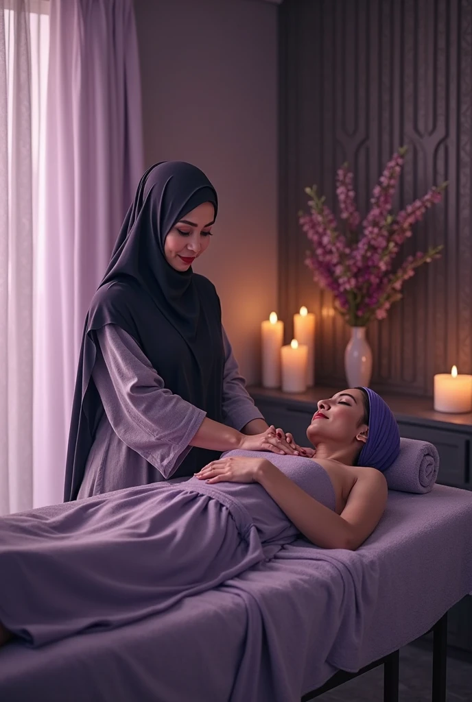 Hijab women massage