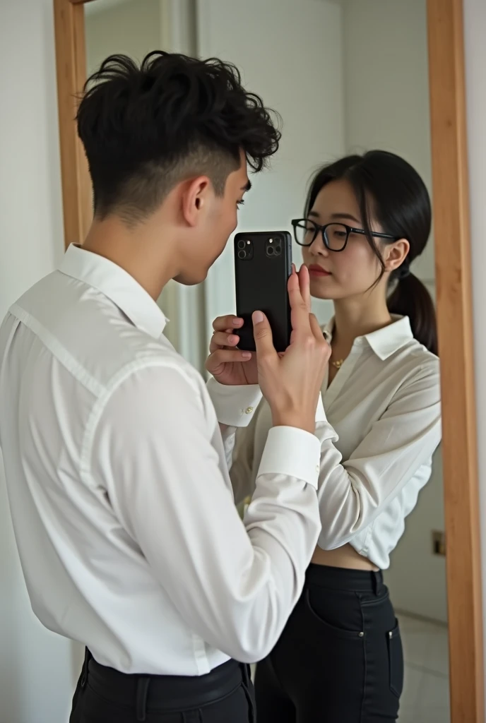k hd,4K,The man puts his arm around the woman,Harnes,short skirt,Robust