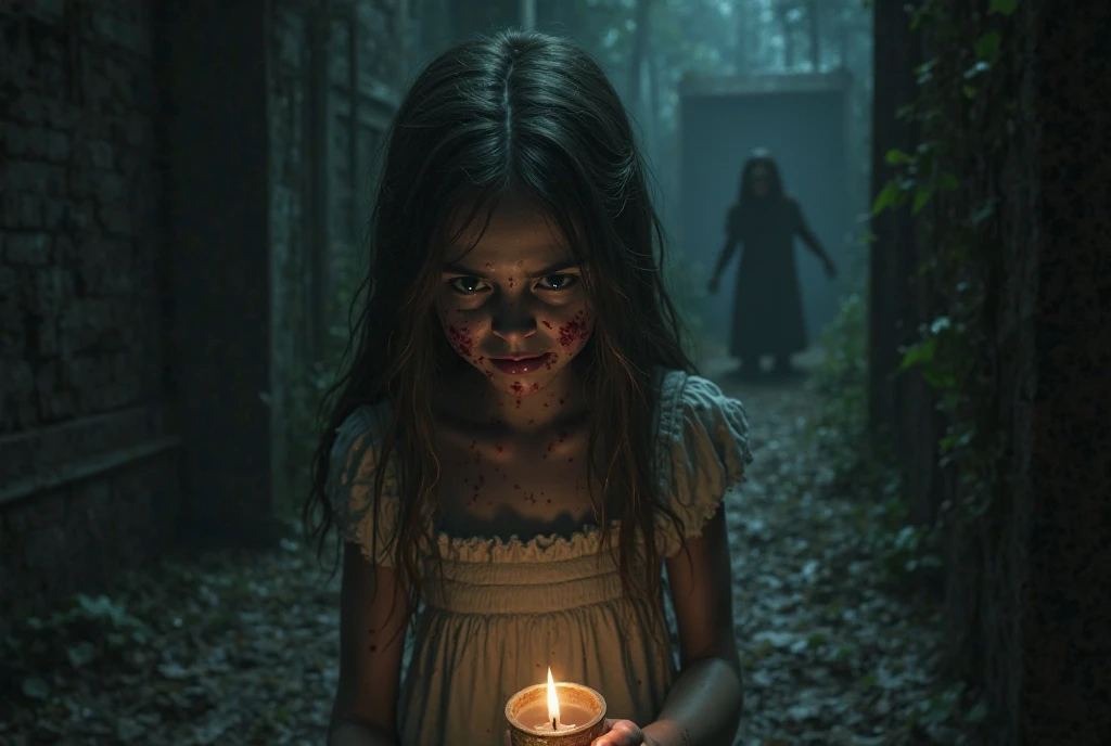 Small Girl caught by zombies eating her alive