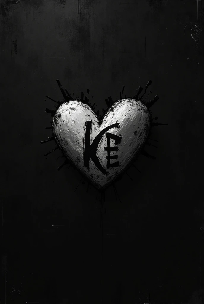 Make a heart by these letters KOO red colour drippp