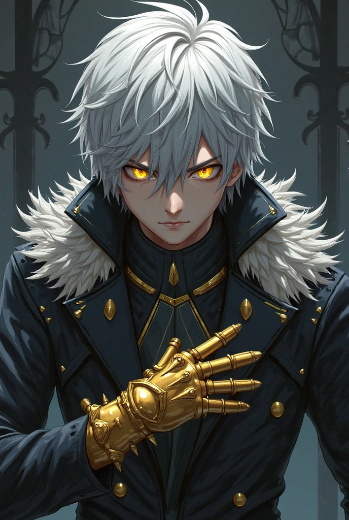 1boy, white boy, white boy, pale skin, ((gray skin)),twenty years old, white skin, male focus, no wrinkles, (((silver hair)), 【Feature】Black Sclera, green eyes, earring, wearing armor darkness, skull in armor