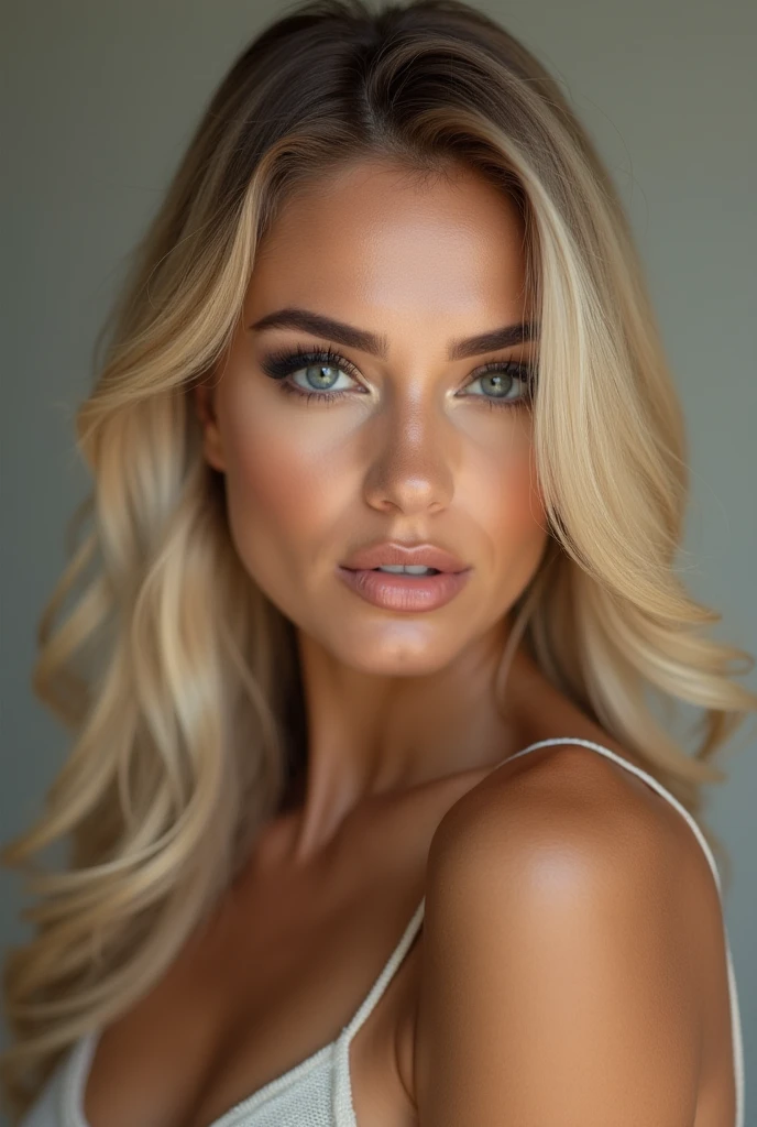 Blonde woman in black bra top posing for a photo in a studio, mulher loira bonita, mulher loira, Blonde and attractive features, loira mulher jovem bonita, menina loira bonita, uma loira linda, Menina sexy com cabelo loiro longo, mulher loira nova, longos cabelos loiros e olhos grandes, modelo feminino bonito, cabelos loiros e olhos grandes, sorrindo, sentada na cama, calcinha preta pequena