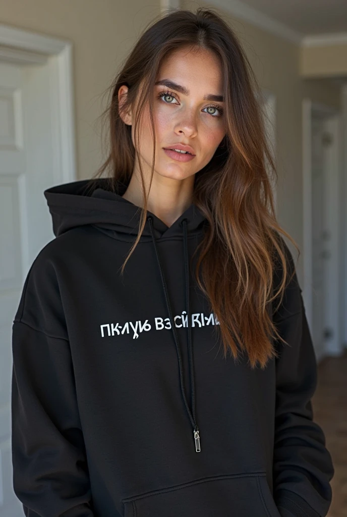 random pose,8K raw photo,Best quality,masterpiece,ultra high res,1girl,looking at viewer,cropped hoodie,underboob,hoodie
