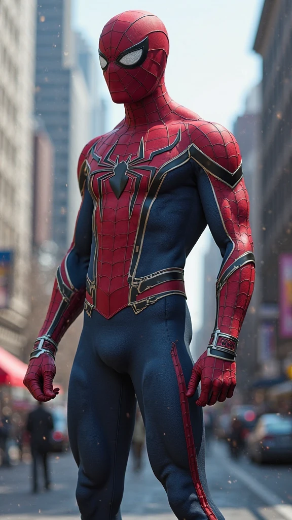 Close-up, homem (spiderman suit), (((cabelos loiros, loiro, Chris Hemsworth, musculoso))), fotorrealista, ultra-detalhado, detalhes intrincados, super detalhado, volumático, HDR, Realistic, Motor irreal, 16k, foco nítido, octan render, da mais alta qualidade, Foto RAW, cinematic composition,