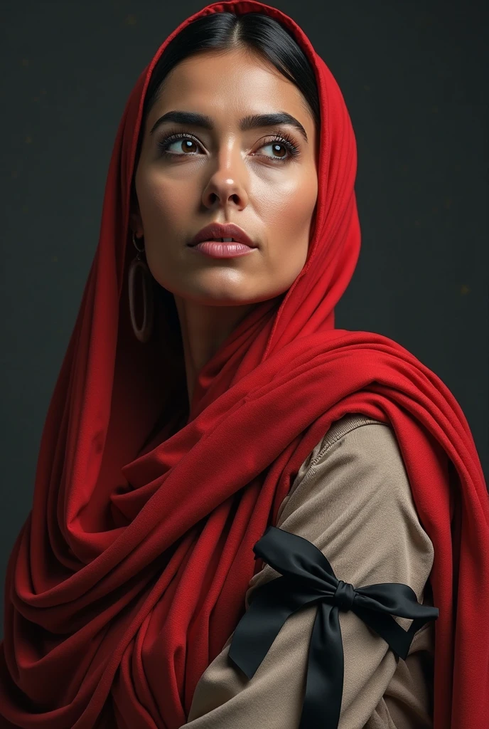 Aesthetic photo, une femme musulmane de face,