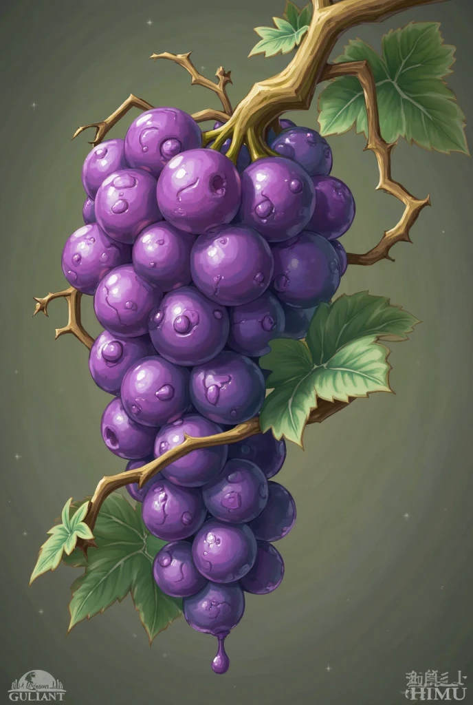 Grape Cluster Bombs
Description : Tiny spherical bombs attached together in clusters resembling bunches of grapes. When thrown, they scatter across wide areas, exploding individually for maximum coverage.
Special Ability : Each grape bomb releases a sticky purple goo that immobilizes enemies.
Signature Move : "Vineyard Volley" – Launches a barrage of grape bombs that carpet-bomb entire zones, leaving behind a treacherous mess.