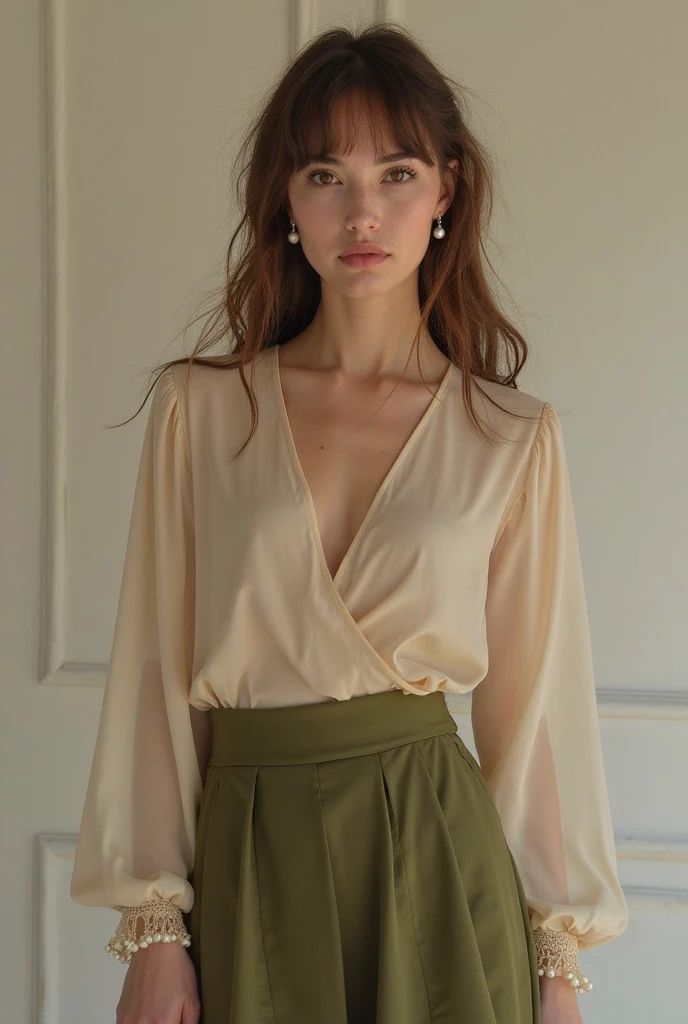 detailed background, masterpiece, best quality, 1 person , curly hair, long hair, purple eyes, star in eye , yellow-green mix color Strapless blouse, long skirt
