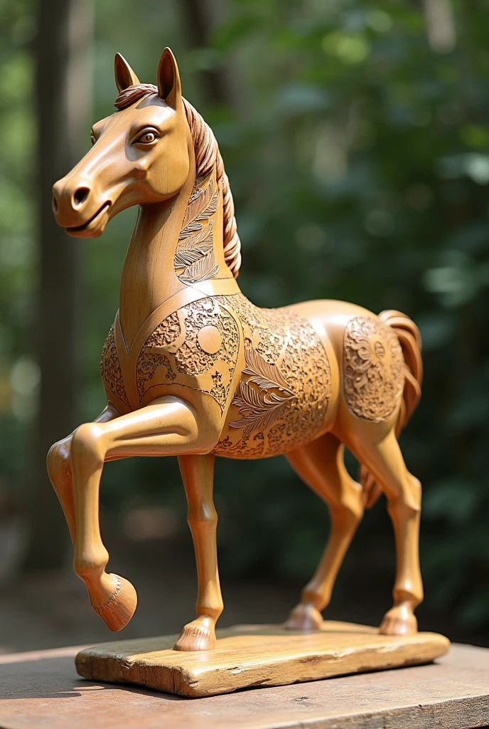 cinematic film still <lora:jadecarvingcd_xl-000007:0.8>,a statue of a horse made of (jadecarvingcd_xl,jade carving,translucent) on floor,no humans,long-focus,indoors,chinese zodiac,wooden table,cutie,cute,still life,animal statue,front view,facing viewer,looking at viewer . shallow depth of field, vignette, highly detailed, high budget, bokeh, cinemascope, moody, epic, gorgeous, film grain, grainy, 8K, HDR, UHD, masterpiece, best quality, highly detailed, high resolution, finely detail, extremely detailed, ultra detailed, wallpaper