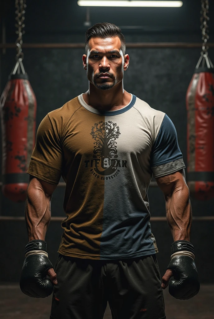 (16k, foto RAW, melhor qualidade, obra-prima: 1.2), ultra-detalhado, arte formal, foto realismo: 1.37, foto do corpo inteiro, (homem, beleza ,( Dwayne Johnson)film grain, lutador de (boxer)action pose (Creed))detalhes ,luva vermelha.