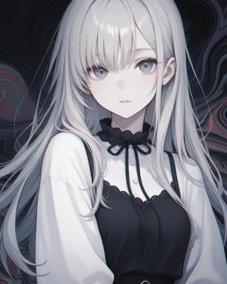 A psychologist with wolf ears, beautiful albino eyes, high, 28 years.