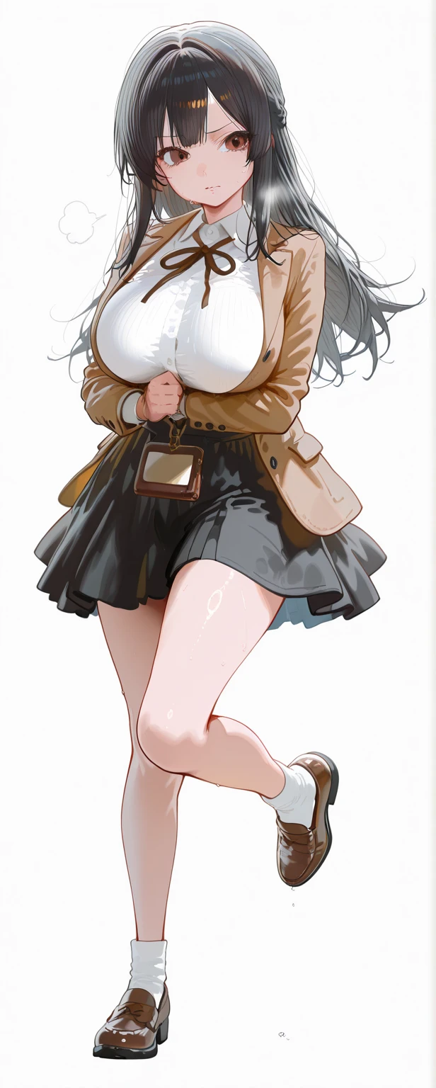 (depicting a single moment from a manga for adults), (hand-drawn), ((colored simple line art)), ((manga-style background)), (a housewife, drooping eyes, realistic skin), (focus on her panties with all sorts of pattern, ecstasy, (pubic-hair), shame, (((stoop shallowly, touching her crotch or breast with her hand))), (on the street, buildings, big sky),