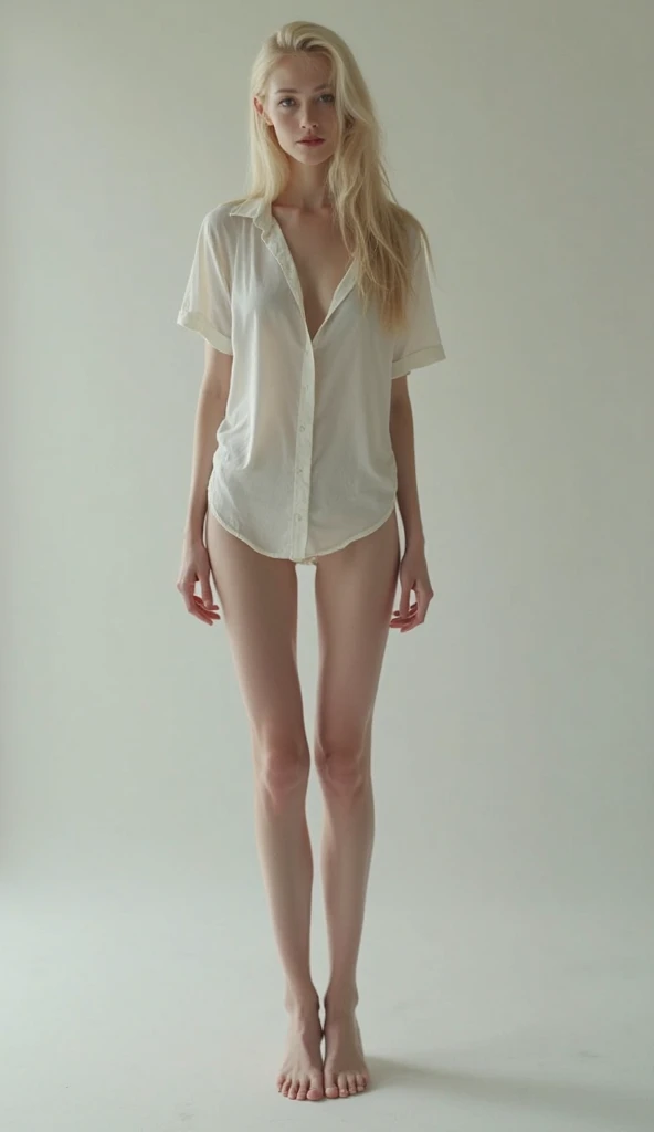 (Best Quality, 8k, 32k, Masterpiece, UHD: 1.2), Cute Japan Woman Pictures, Short Hair, Open Legs Stretcher, M-Shaped Open Legs, White Open Shirt, Simple Background, High Heels, Barefoot, Bare Feet, Bare Feet, Camel Toes, Beautiful Legs, Shiny Skin