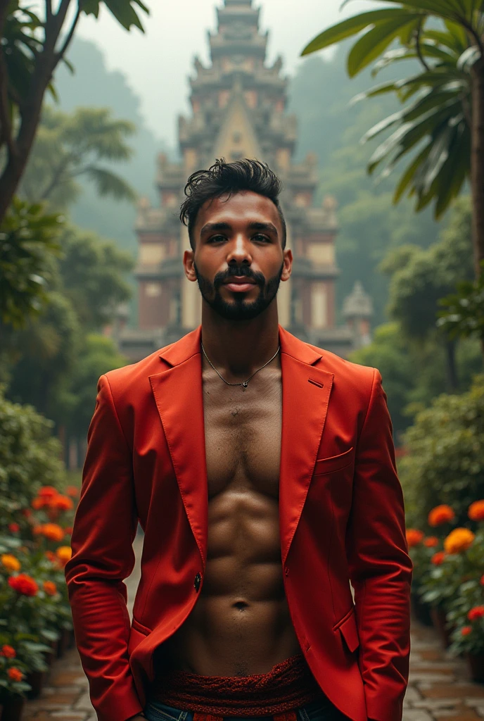 a 1 hot sweaty latin tanned male, wearing school uniform, big bulge, holding a lgbt flag with a red X mark in it, squatting down