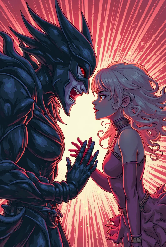 A monster with a human face by Laurie Greasley and Takeshi Obata, The desire to achieve enlightenment, covered in scales、nirvana, blue and purple, Oil Paint, be familiar with, realistic, 8k uh, high quality、highest amount of information、masterpiece、Detailed writing、