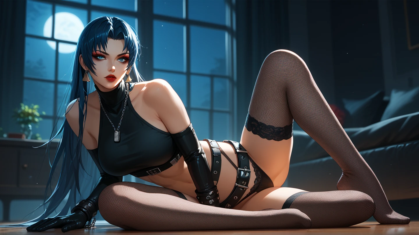 blue hair)), future brothel cyberpunk theme, she is a skinny and toned 25 year old y and perfect and intimidating Japanese/American skinny/tone futuristic evil retribuition alice, pale white skin, sitting on the corner of the bed, eye contact, (full tall body is shown), (((short blue hair with short ponytails and bangs))), she is standing far enough away that you can see her full body, wallpaper, perfect face and eyes, she has a skinny and athletic body wearing pane, only her full body is shown above the viewer looking down at him, perfect face, perfect strong jawline, perfect lips, best resolution, perfect bone structure, femdom, s a skinny and toned young perfect body and legs, she is a dominate looki demon with her tt stockings and garter belt, looking down at the viewer, full body, perfectly proportioned body, short hair, young/modern hairstyle hair 2 ponytails and bangs, she is in a bedroom on a bed, ((not nude)) ((best detail)) st body and face detail)) (((Perfect face and jawbone))), ((closed mouth)), ((((black underwear)))), (she is sadistic), (((Perfect bone cial structure))) (camel toe) (tight pussy) ((stockist qualtiy, Full b(refined face)) ,tone figure ,very Tight black lingerie、camel toe, ,(Accurate and perfect face:1.3),(Lo.3), eerie lighting, masutepiece, super detailing, High quality, high detailing, Best Quality, 16 K,dramatic lighting 、White background、Sweaty all over (((lingerie))). ((semen dripping from pussy under her underwear)), (((Skin ((sexy and intimidapose from above)), pin-up, femdom. dominatioperfect feet. fit body, power, and control. ((skid toned ned butt, abs. tall body. perfect, no deformed body part (masterpiece).(((not fully nude)((sexy underwear))) (((stockings))) (perfect face) (bra), impending death. (mastece) (perfeproportion)(realistic photo)(best quality) (detailed) (8k) (HDR) (((dark/nighttime))) (cinematic lighting) ,scary,