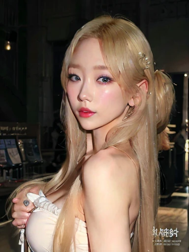 blond woman with blue eyes and long hair posing for a picture, with long blond hair, long blonde hair and big eyes, very pretty model, long blonde hair and large eyes, pale porcelain white skin, blonde hair and large eyes, with long hair and piercing eyes, portrait of kim petras, pale-skinned persian girl, with very long blonde hair, with pale skin. Blackpink rose face, rose do blackpink