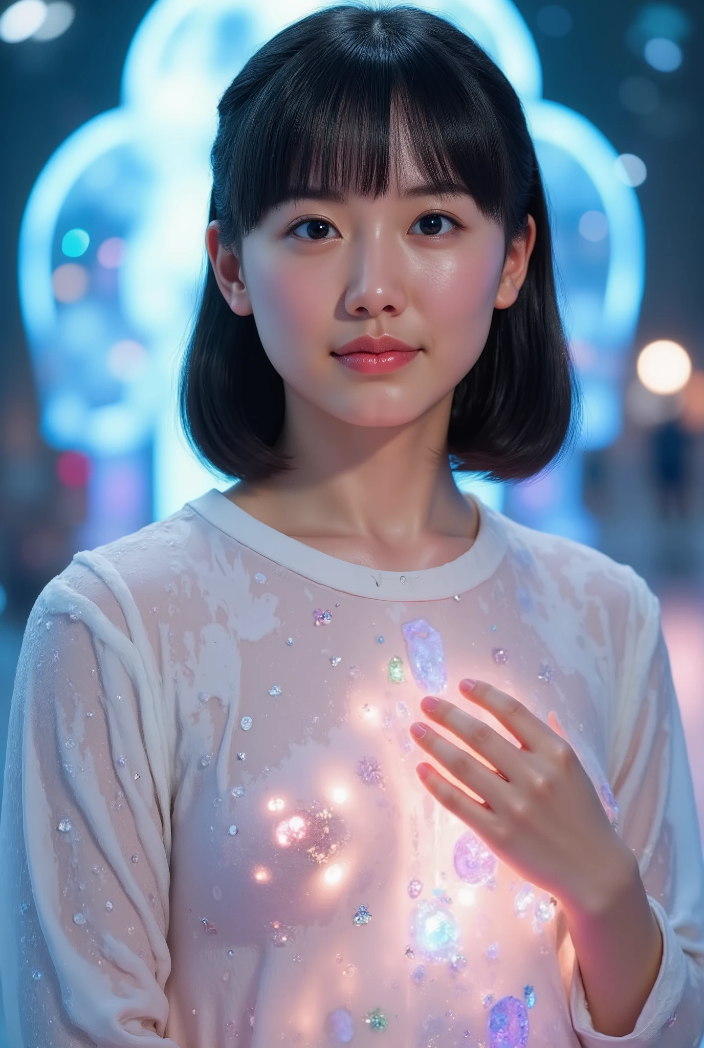 break, 1 girl, solo, Viewers see point々critically looking at bikinis, (young cute beautiful 18-year-old girl:1.4), 3d face, ( Guido Daniele's Hand :1.4), 自慰行為をしている美しいgirl, beautiful face, pretty, girl'Face, kpop idol, Supermodel, 美しく無邪気な左右対称Face , perfect body, medium chest, slim waist, slim legs, ( highly refined muscle encyclopedia:1.5), shining eyes, goddess, natureな肌の質感, shiny skin, white skin, Beautiful Detailed Faces, Detailed Faces, Real skin texture , cute delicate face, finely Detailed Faces, golden ratio, golden ratio face, expressive eyes, Completely completed, perfect skin, Completely completed, clear face, shiny hair from the side, 青white skin, The right body type , perfect anatomy, realistic skin texture, Luscious Lips, glossy lips, natural makeup only, Beautiful Bright Pupils , slim figure, Complex Eyes, Detailed Pupils, Detailed Faces and eyes, long lashes with plenty of water, , IT'S A GOOD MOVE, perfect hand in h, pretty face, beautiful female body, とてもprettyな肌, oily shiny skin, prettyな顔立ち, very delicate and beautiful indoor style, cute & girlっぽい , beautiful detailed eyes, star in the eyes, break, (((((standing, (pink ranger, pink pants , helmet with face protection:1.5), (pink bodysuit, pink miniskirt, White Belt, pink diamond design white gloves, white boots with pink diamond design and big saggy breasts, smile, open stance, Satu Pose, Adventurous look, battlefield, picnic, pink eye, flat bangs:1.4), (colorful floating sparkles, Flying Dust:1.2), (human, battlefieldfield, 灰色のfog, explosion, Apocalyptic, destroyed city background, Burning Building:1.3), sci-fi, (pink theme for dark sidewalks, pink uniform:1.3), ( lightning discharge effect :1.2), (Electric Shock:1.3), Wormhole World , futuristic cityscape, (cyberpunk, city, night , neon lights, sci-fi, night , moonlight, null, landscape, auroras, star, outdoor, mysterious , wind景, nature, mysterious background:1.4), (七色のrainbow, rainbow, , mysterious , 目の周りのファンタジーが私Faceを細く見せます background, 目の周りのファンタジーが私Faceを細く見せます, smile, mouth:1.2), (fog, wind:1.2), (Luminous Particles:1.3), (full body:1.2), ( combat suit, focus on the face, character focus, close-up face in a night gown:1.2), (Dutch angle, Cowboy Shooting:1.3), Colorful refraction)))), break, (PrieroFace_v1:0.5), (ulzzang-6500:1),The costume is transparent 、through the center of the field of view、 see-through breasts