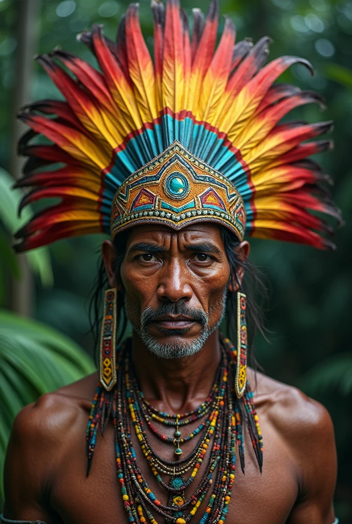 Papua New Guinea man in traditional custom design 