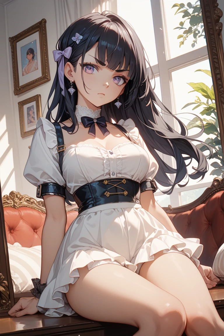 {Japan Slender Beauties}, High Resolution, Top Quality, Super Detail, Bunny Girl, School Swimsuit, Knee High, Wedge, Fine Detail, No Blush Cheeks, Bites, Top Angles, Clean Skin, Japan Anime