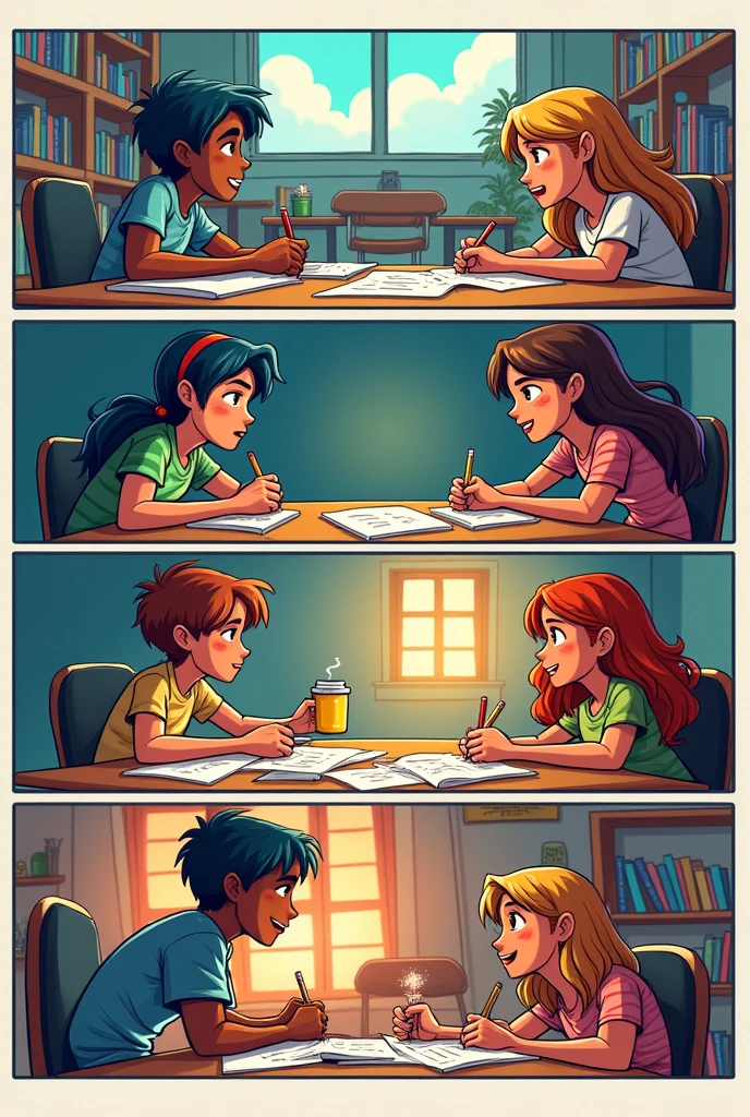 four girls and two guy talking like they are planning 