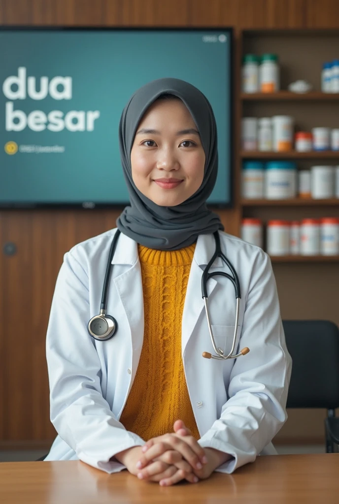 A doctor girl in hijab hide face with photo for WhatsApp dp