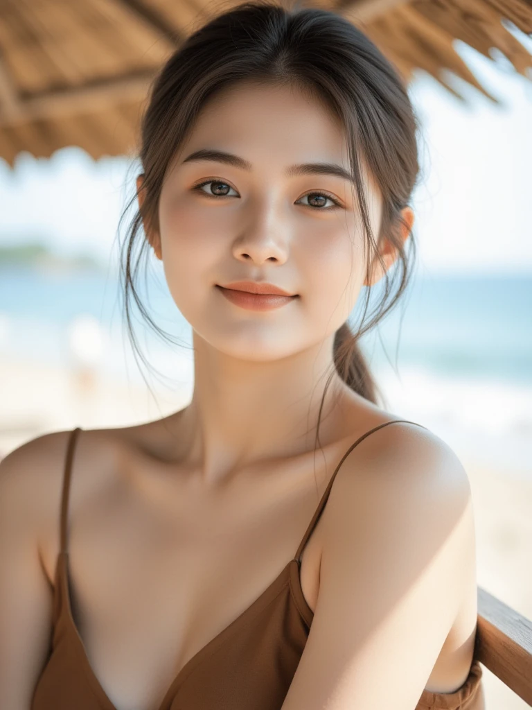 Masterpiece, Best quality, 8k, 18 ans, Photo brute, absurdes, Award-winning portrait, sourire, sourire, seulement, Nuit, neon light, Idol face, pourpre, gardénias, delicate girl, DSLR, Regarder le spectateur, candid, Sophisticated, jeune, professional lighting, grain du film, aberration chromatique, (Detailed eyes and face:1.0), (Bokeh:1.1), in love, small breasts, descending from the sea, France, small chest, flat chest, happy smile, wet, lubed, red lips, tennis player, white, skirt, dynamic, happy smile, summer dress with fine laces, queenly attire, peach