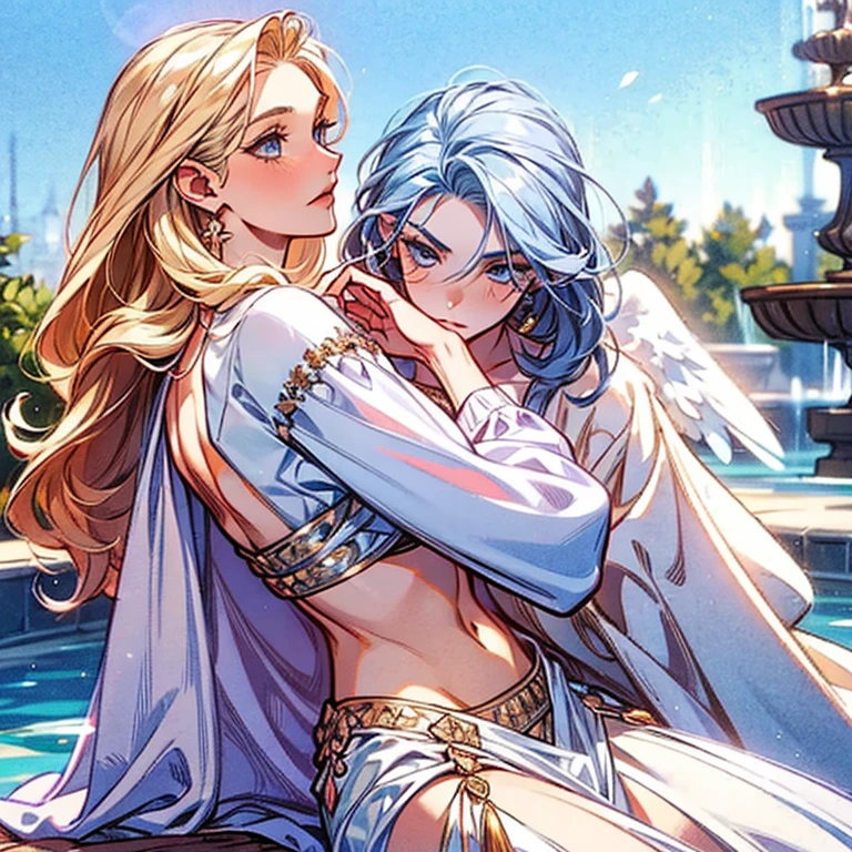 ((best quality)), ((masterpiece)), (detailed), perfect face
((Un couple amoureux se promenent)) ((sur la baie de Marseille)) ((main dans la main((, ((la femme est africaine)), elle  porte ((une robe de soirée rose)), ((elle a une coiffure afro avec un beau signon ponytail)),((l'homme a la peau blanche)), ((l'homme de style européen))il  porte un pantalon et une chemise blanche. La femme a un beau visage, et l'homme est un bel homme. portrait; ((environnement saint valentin)), ((magnifique paysage d'hiver)) 