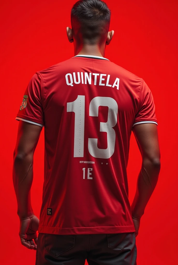 Create an image of a Manchester United football shirt that says Victor Manuel CR and has the number 7