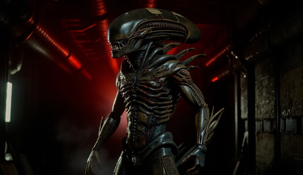 (((Extreme close-up Xenomorph Alien the eighth passenger Zombie The Walking Dead (((Front Images))),(((Splash color images)))