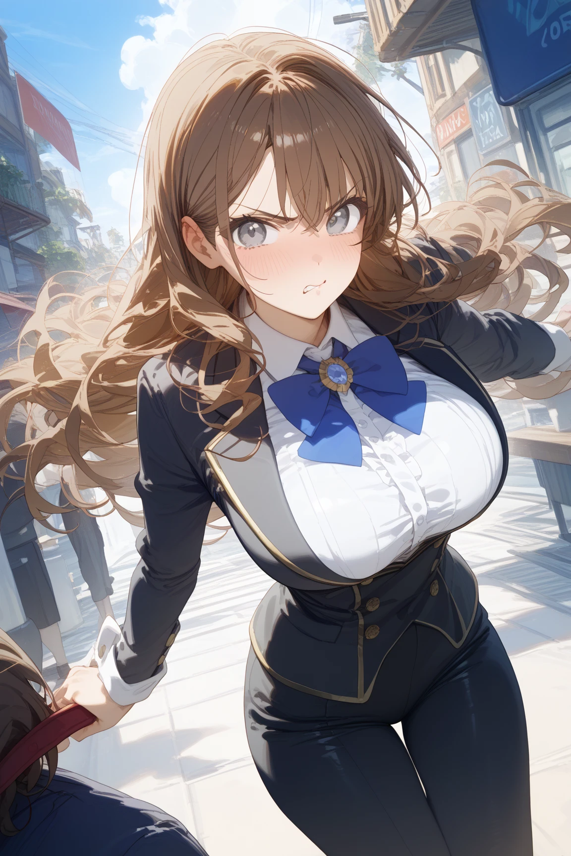 Kotoko always (Execution), 1girll, Police uniform, police hat, Policewoman, Large breasts,