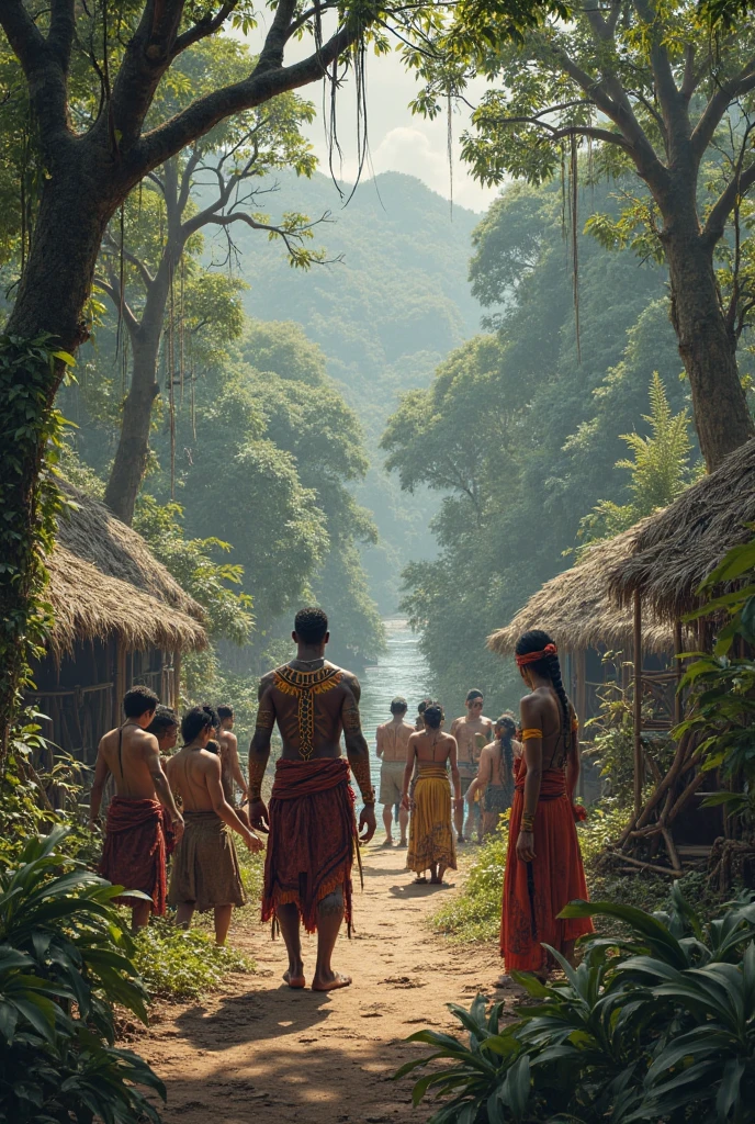 Lara and Max after escaping from the temple meet some inhabitants