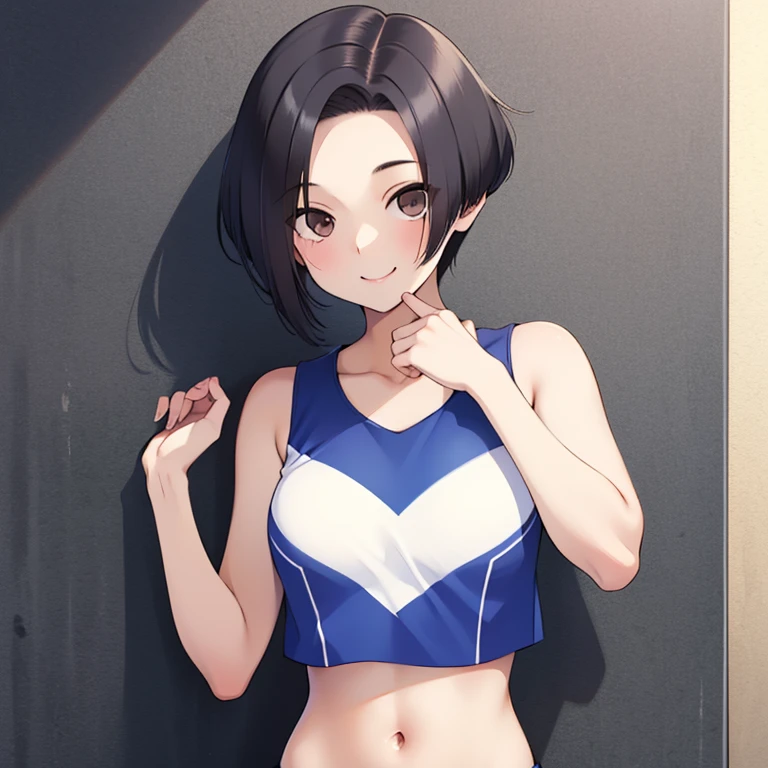 score_9, score_8_up, score_7_up, score_6_up, score_5_up, score_4_up,
BREAK
ruby rose, black eyes, (black hair:1.1), gradient hair, red hair, smug, closed mouth,
BREAK
solo, standing, cowboy shot, medium breasts, thick thighs, white tank top, red sport shorts, arched back, leaning forward, breast grab, groping, breast squeeze,
BREAK
black background, simple background, <lora:Lunas-Kairunoburogu-SDXL-A1:1>