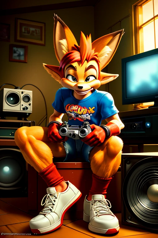 Highest quality, Highest quality, High quality illustrations, masterpiece, Ultra-high resolution, Detailed Background, Games Room, Absurd, Perfect Anatomy, performance, Good lighting, Shadows in the movies(kemono, Furry Personifi猫ion), Floragato (Pokemon), Rubber suit, Rubber suit, latex, neon, neonライト, neonカラー