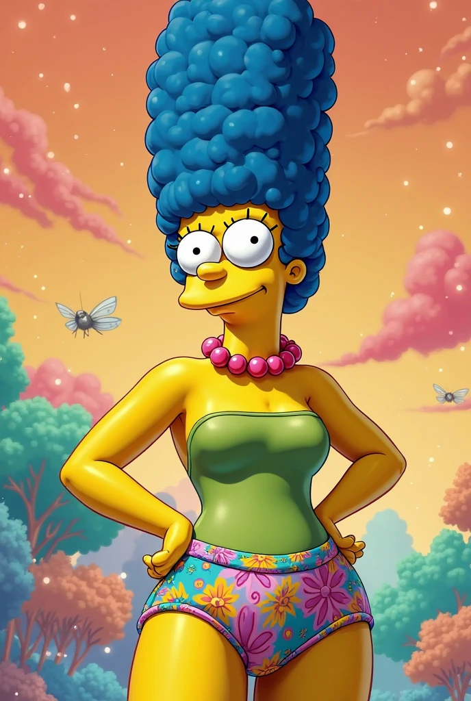 Sexy, pechos grandes, cute smile, marge Simpson,((solo)) (CamelliaMix_Line)