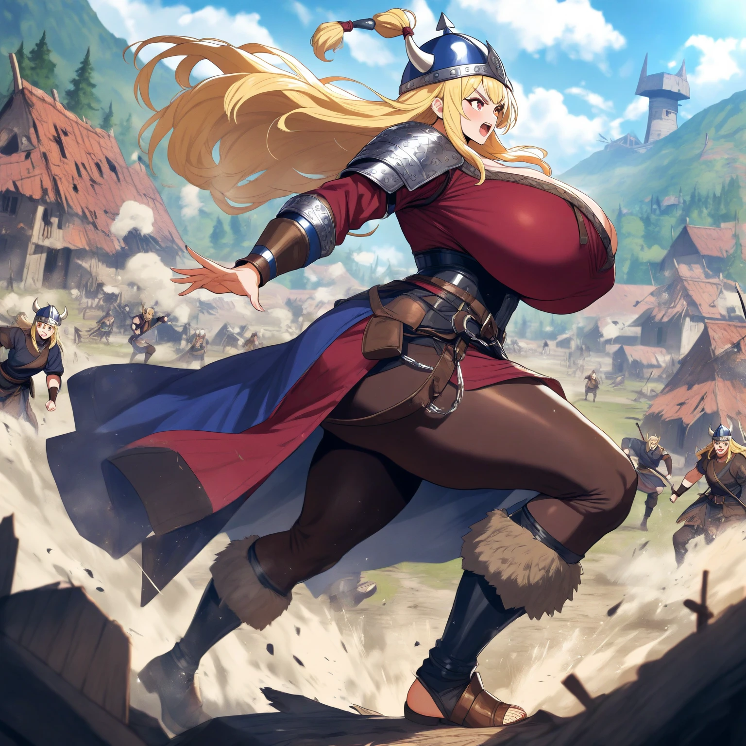 (medieval army:1.3), (simple mountain landscape background: 1.1), (hills:1.3), cliffs, (crowd of knights: 1.3), (from sky view: 1.3), mountains, simple background, (height_difference:1.8), (size_difference:1.5), (giantess:1.5), (foreshortening: 1.1), (adult woman: 1.4), (commoner clothes), , (girl on a cliff rear view: 1.3), (rear view: 1.3), professionally drawn, (huge breasts), (cleavage sweat), (anime drawing:1.1), (simple bold lines: 1.1), (anime:1.1), (very cute anime girl), (bright), (low contrast), (prettiest teenage girl), (mature face: 1.4), (tall girl with big breasts: 1.2), (crowds of armies: 1.6), cameltoe, (elfgirl)